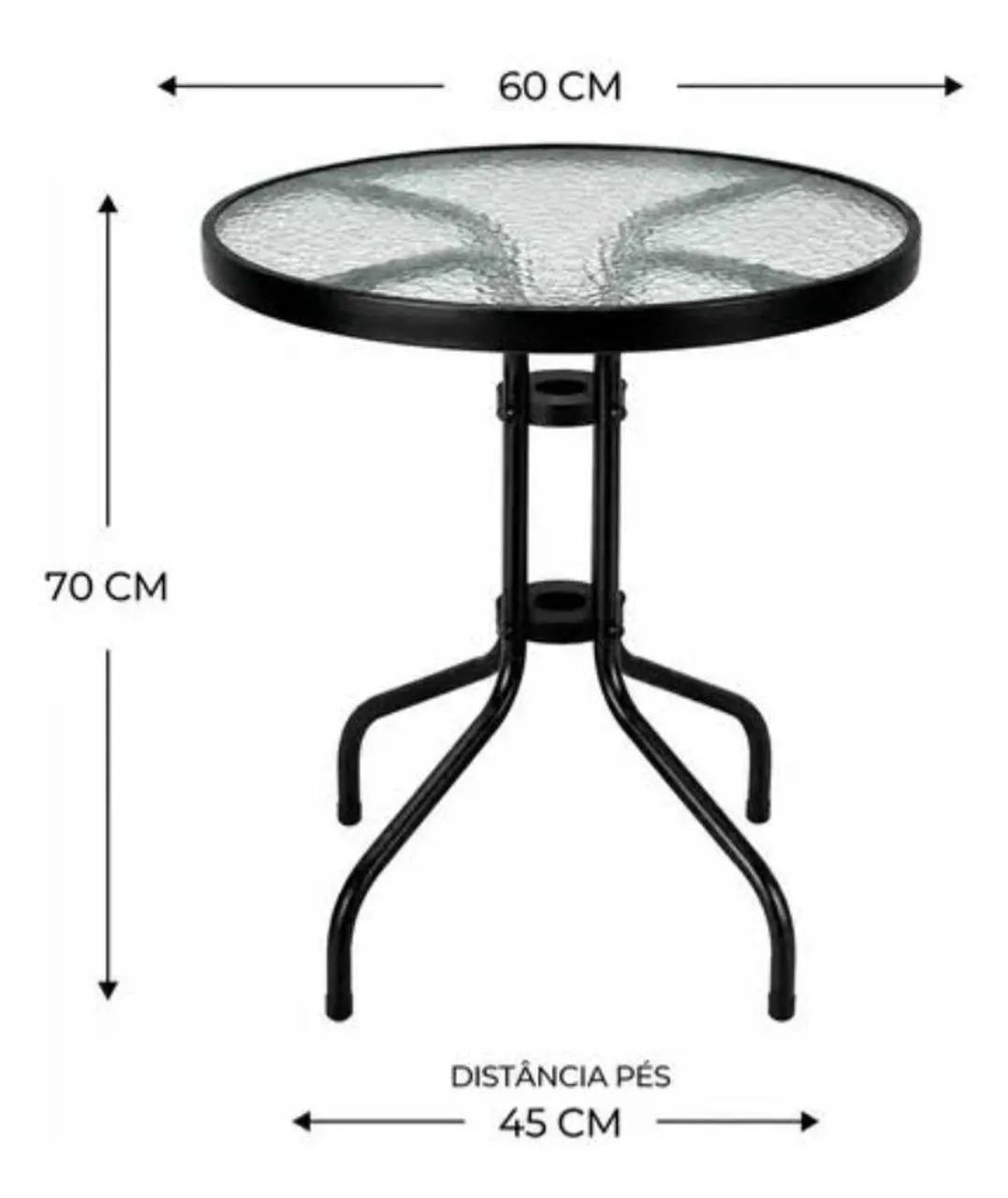 Mesa de Aço Redonda 60cm(Produto Novo na Caixa) - Foto 3