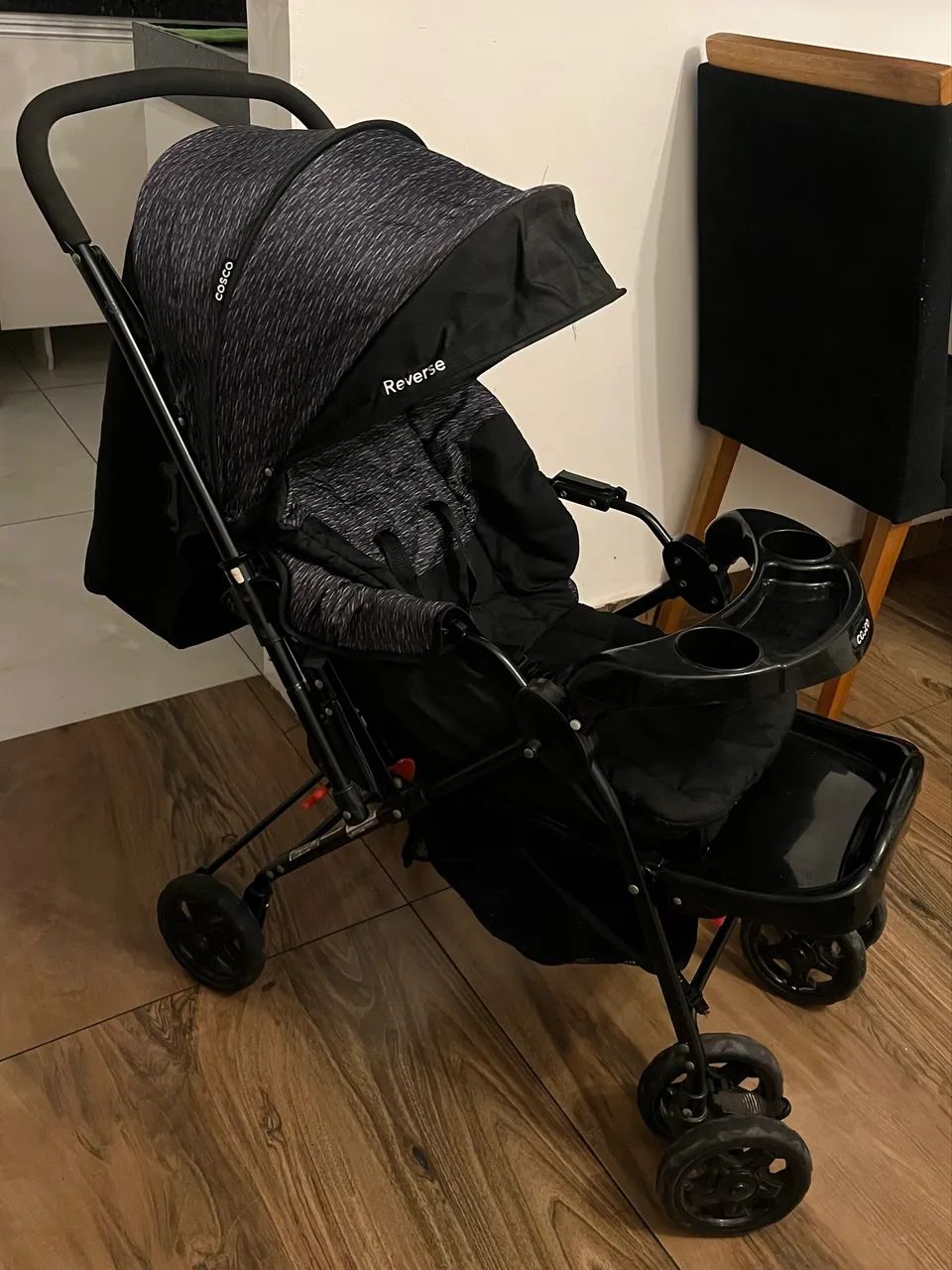 Carrinho de Bebê Reverse - Preto Rajado  - Foto 3