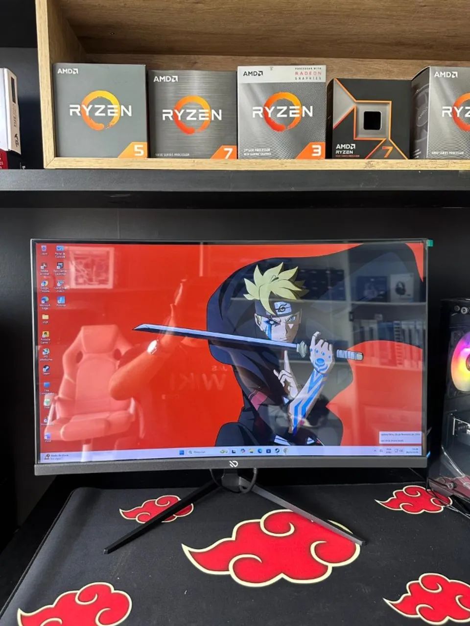 Monitor Gamer 27 Polegas 180 HZ IPS Cor Preta - Novo Lacrado 1 ano de Garantia - Wiki - Foto 3