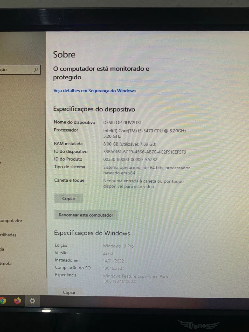 Pc completo i5 Windows 10 pro 8gb de ram ssd 255gb mais informações privado. - Foto 3