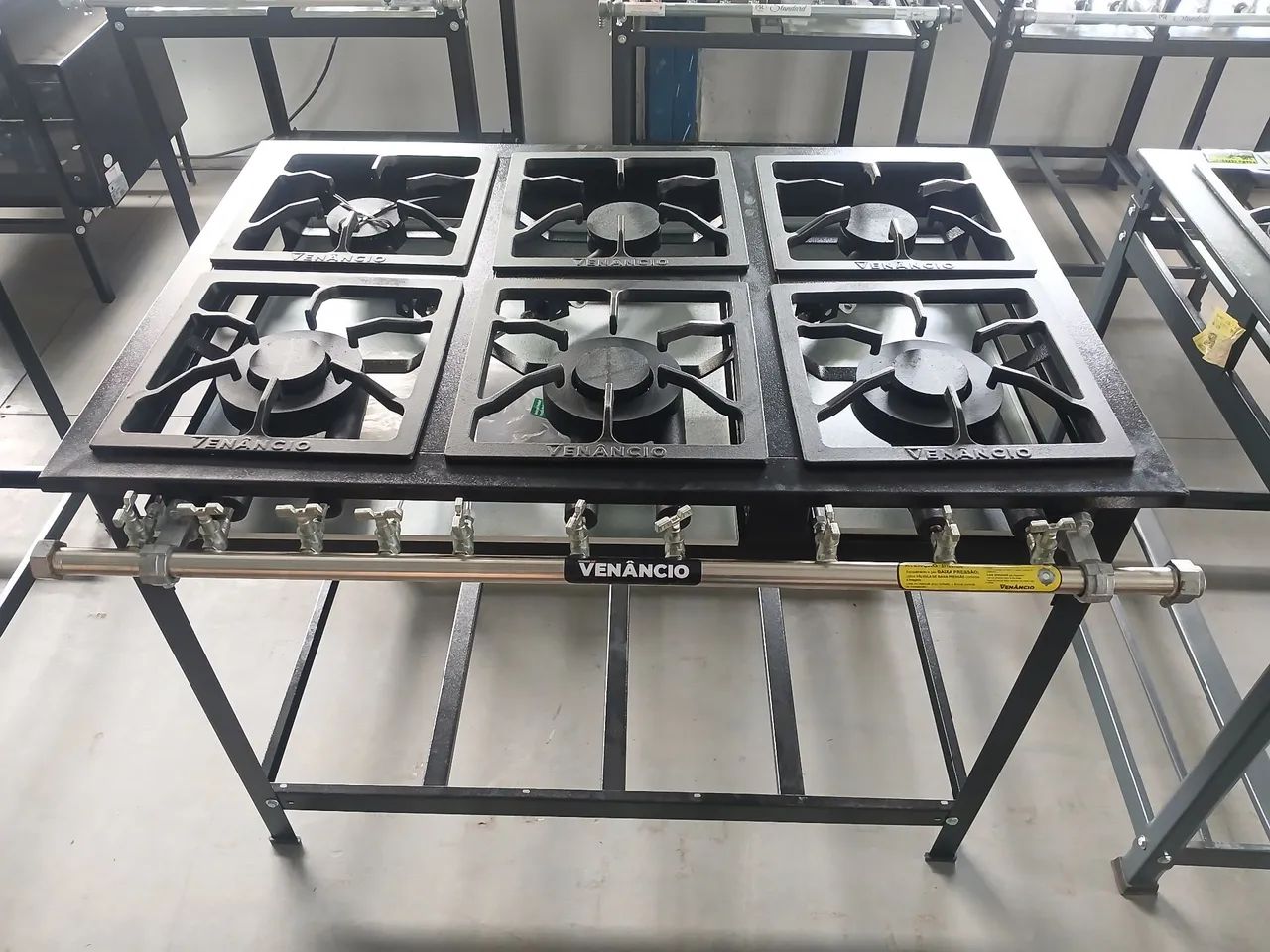 Fogão Industrial 6 Bocas 30x30  Venâncio 