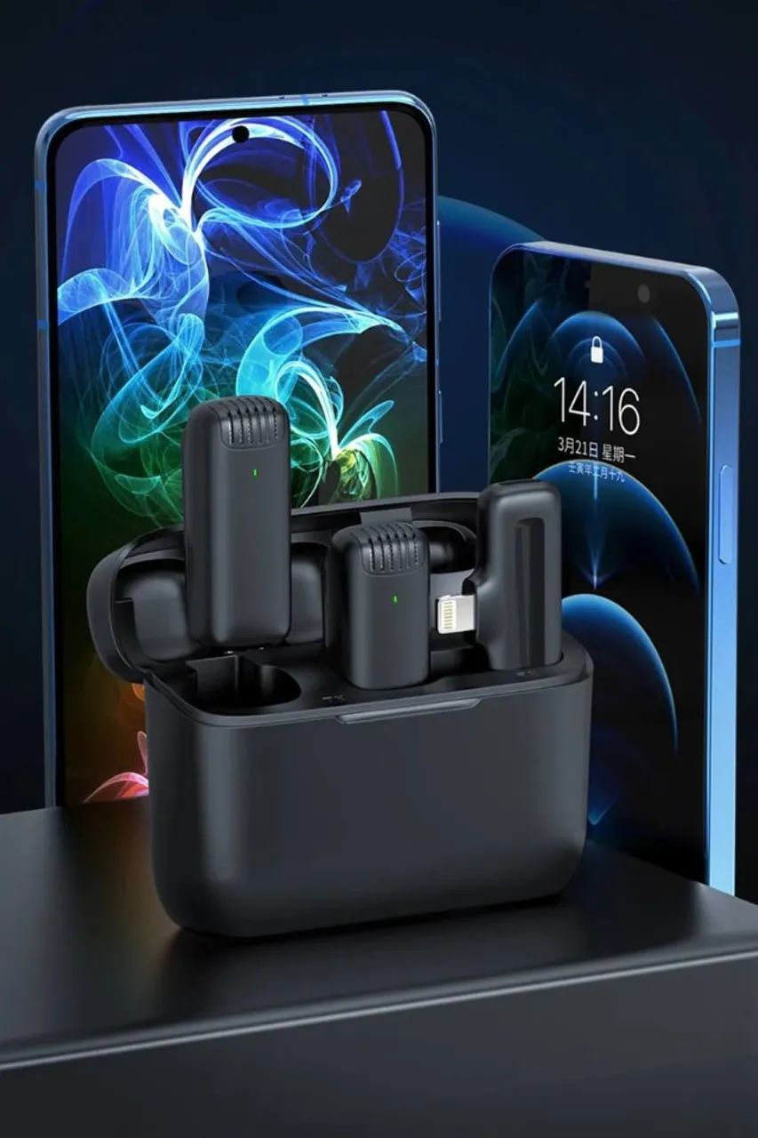 Microfone de lapela Ulanzi J12 duplo