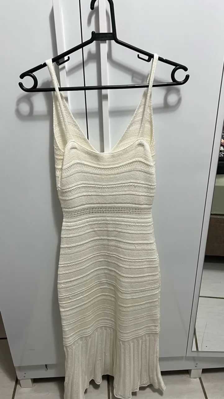 Vestido de tricô branco  - Foto 2