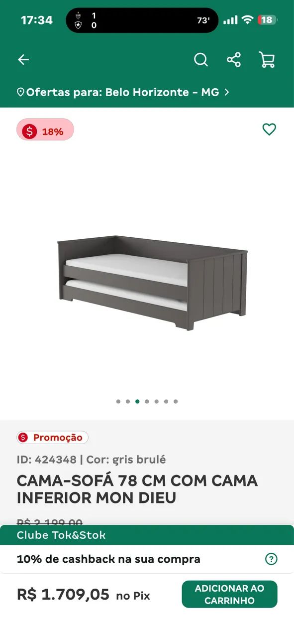 Cama sofá TOK&STOK MON DIEU - Foto 5