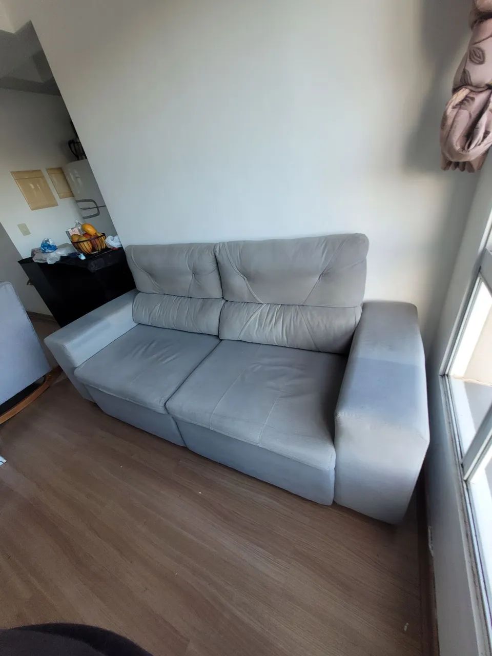 Sofá Retrátil e Reclinável 2,00m Cinza - Foto 3