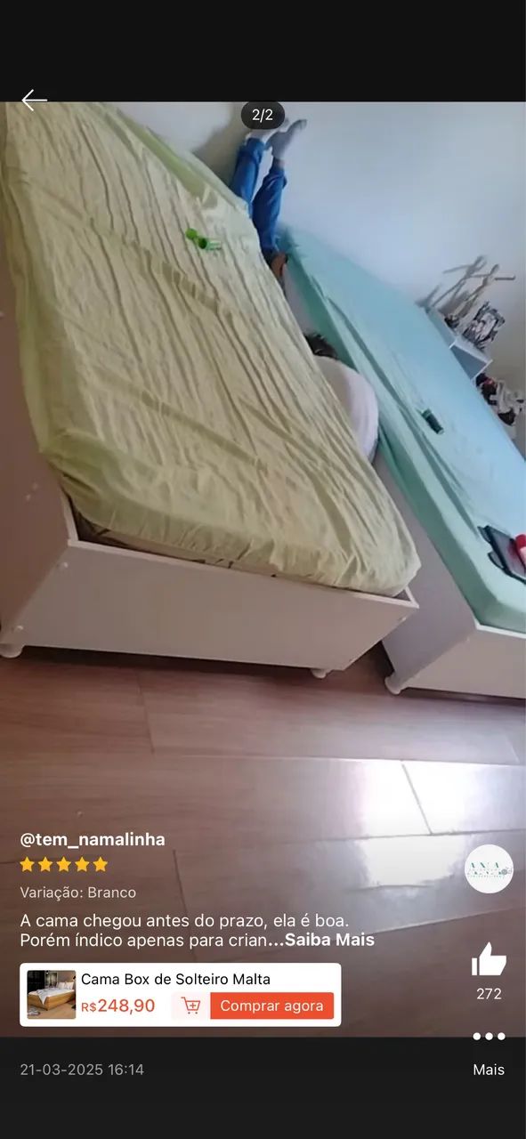 Cama box solteiro