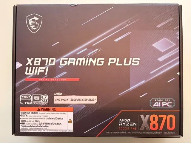 Placa-mãe MSI X870 Gaming Plus WiFi - Nova - AM5 DDR5 - Foto 4