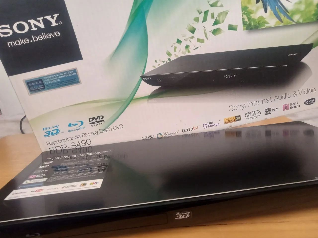 Blu Ray player Sony 3d s490 na caixa - Foto 2