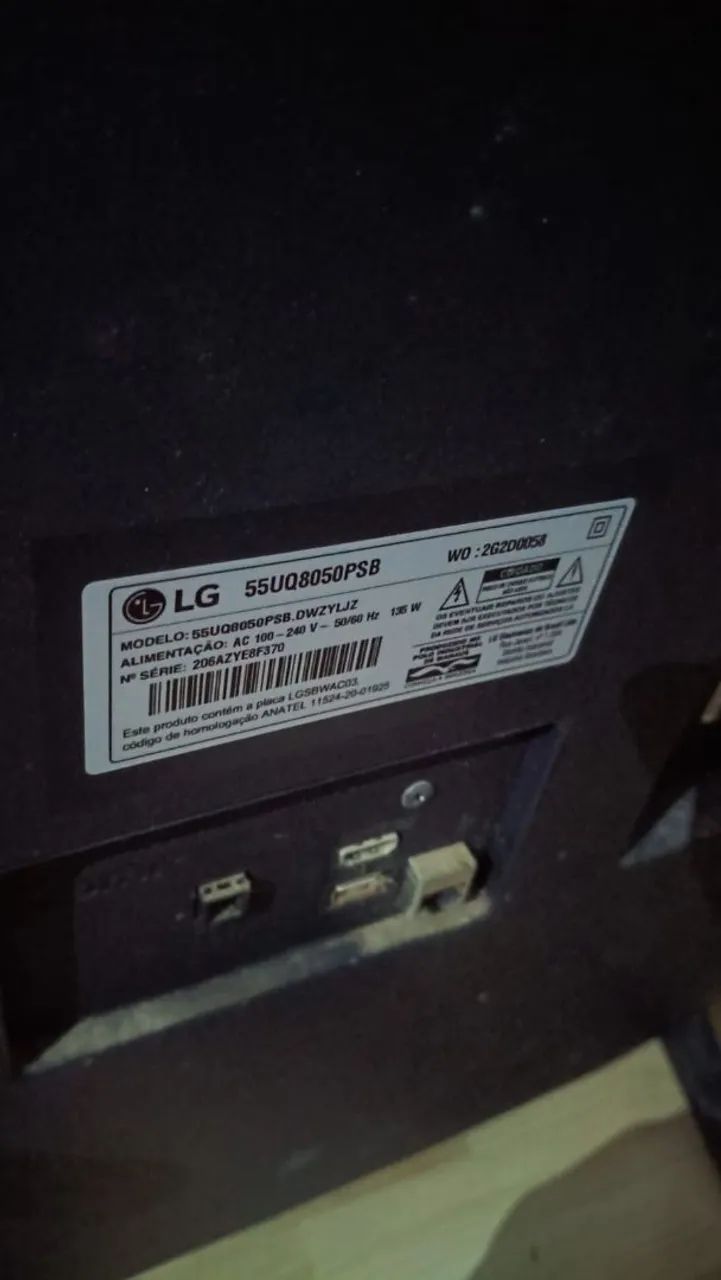 Vendo tv   LG 55 polegadas para retirada de peças 