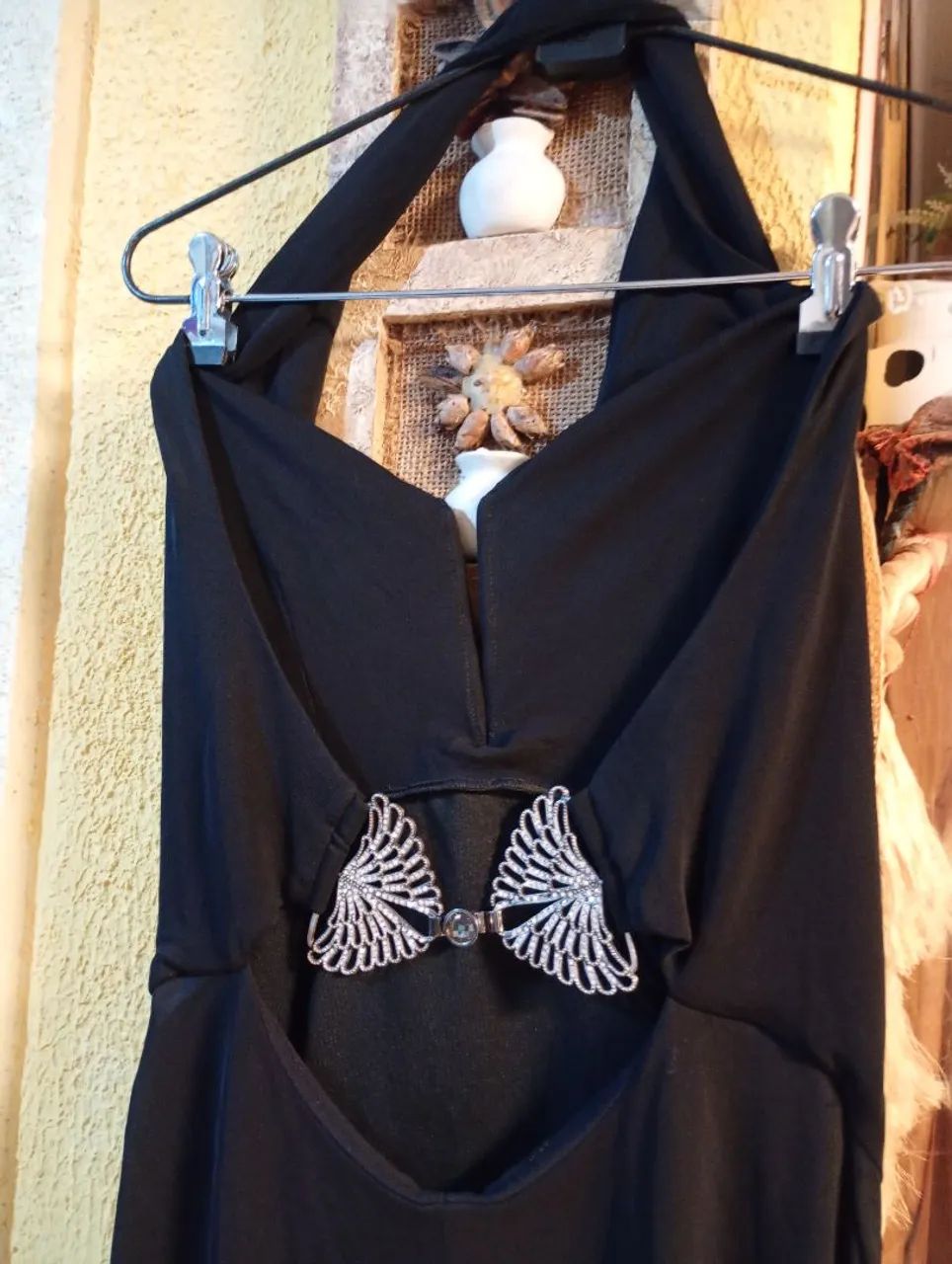 Vestido preto longo com elastano M - Foto 3