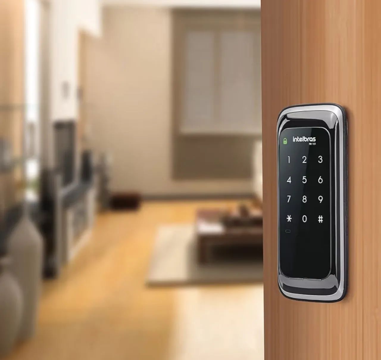Fechadura Digital de Sobrepor Touch Screen FR 101 Preto Intelbras. - Foto 5