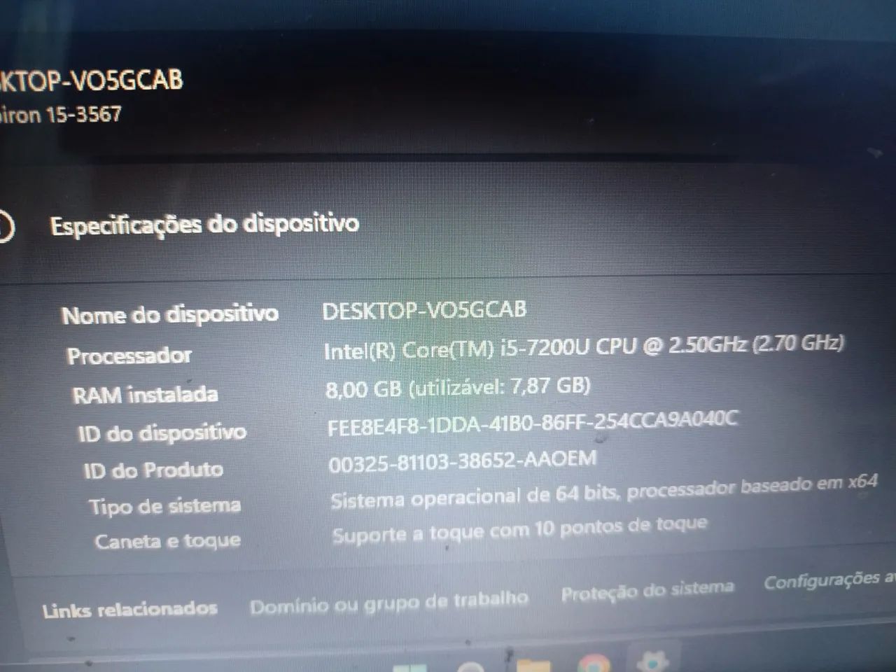 Notebook dell Inspiron 15 3567 i5 8gb ram touchscreen - Foto 3