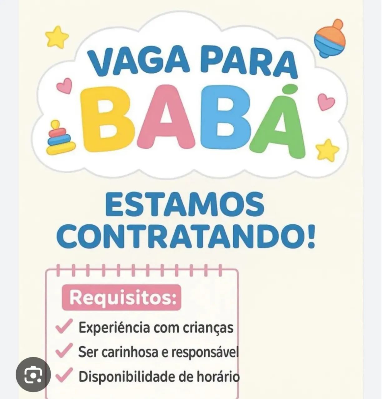 Precisa-se de babá ( urgente )