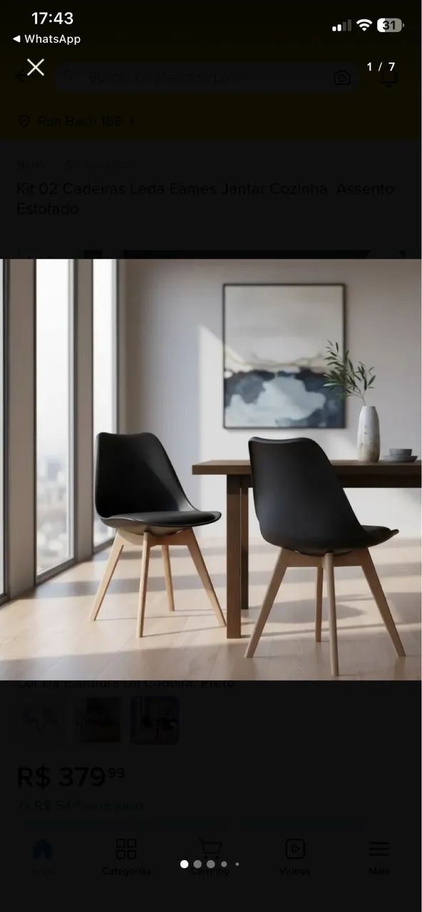 2 cadeiras Saarinen wood 