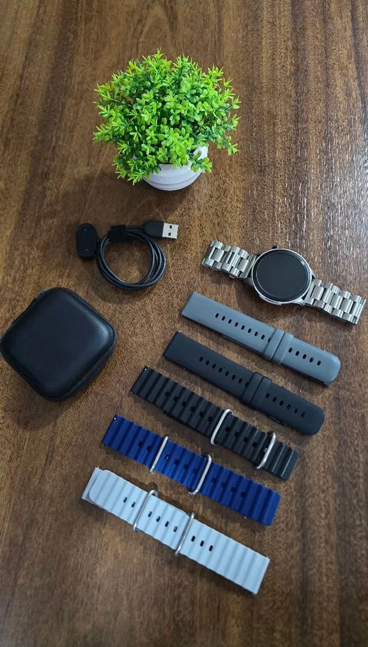 Amazfit GTR 4 + 6 pulseiras + película de vidro - Foto 3