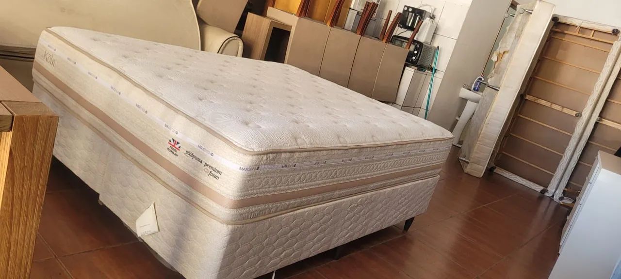Cama box Queen size colchão herval molas ensacadas  - Foto 3