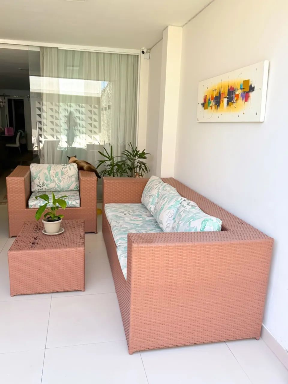 Conjunto de sofa + mesa de centro 