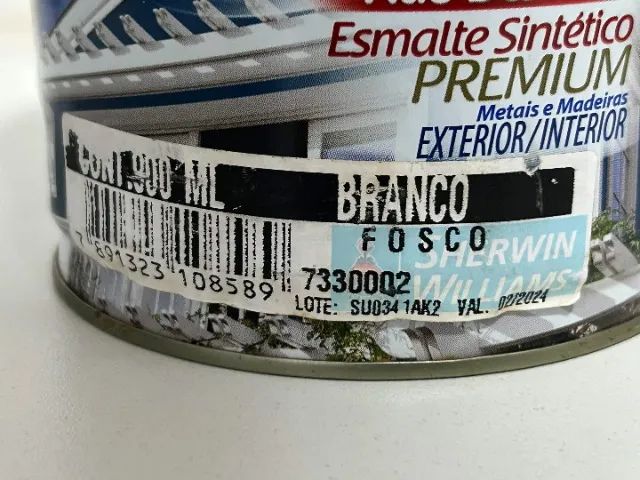 Esmalte Sintético Branco Fosco (900ml) - Lacrado - Foto 4