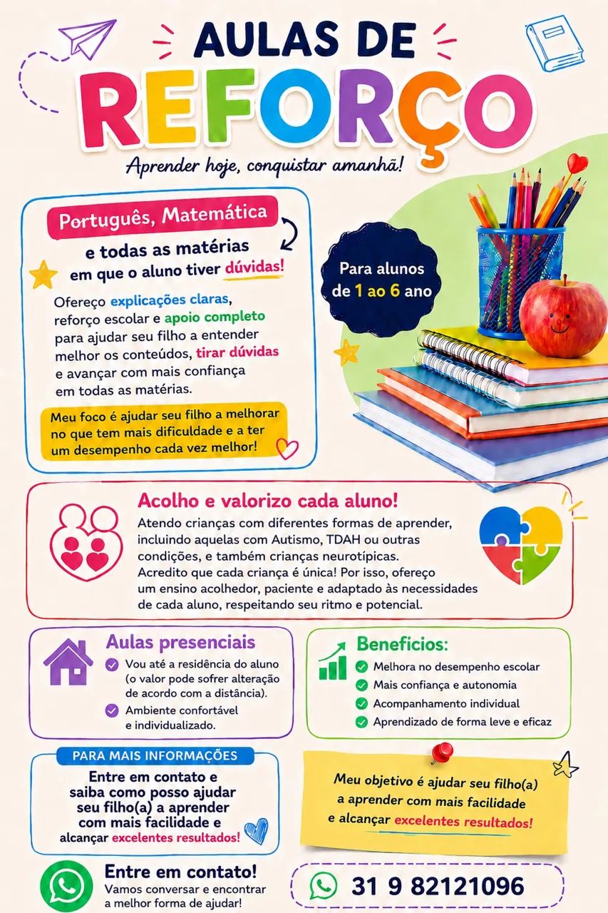 Aulas de Reforço  - Foto 2