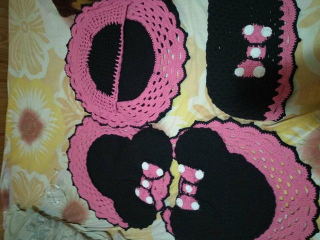 Conjunto crochê da Minnie