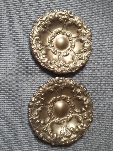 Par de pratos Portugueses em bronze