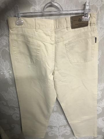 Calça sarja via Vêneto, masculina, tamanho 44, elegante - Foto 6