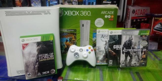 Xbox 360 Destravado- 05 jogos de brinde. Aceitamos video games como parte do pagamento. - Foto 2