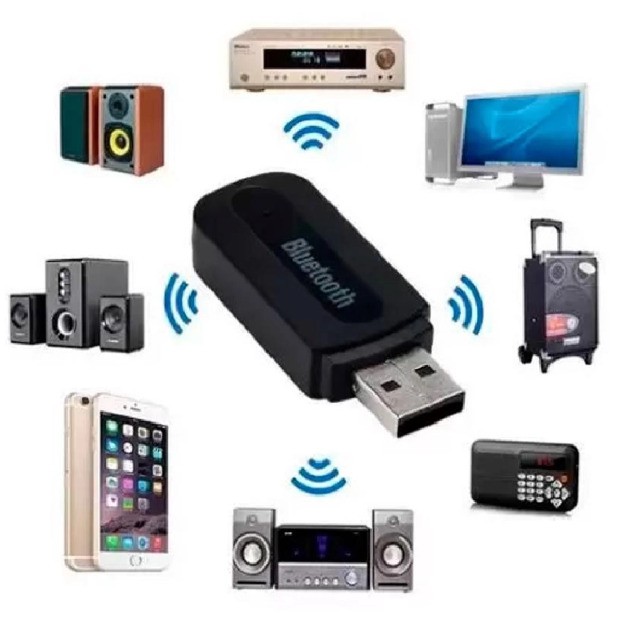 Adaptador De Áudio Receptor De Música Bluetooth Com Cabo P2 - Foto 2