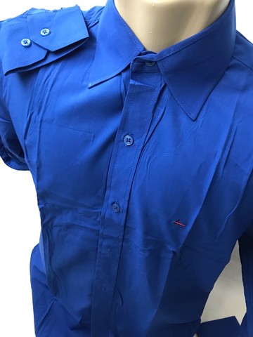 Camisa social masculina lisa slim entrega grátis  - Foto 3