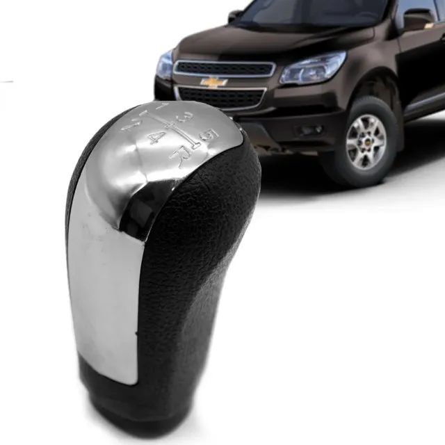 Manopla Bola De Câmbio 5 Marchas Cromada Chevrolet S10 2013 à 2015