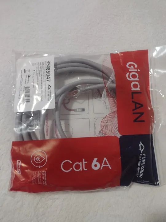 Patch cord Furukawa Cat6A blindado 3m cinza - Foto 3