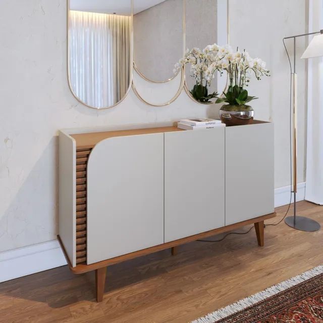 BUFFET SUPER MODERNISTA COM DETALHE RIPADO!!! T374T