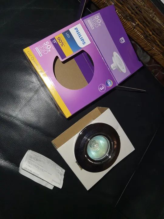 Kit completo luminária Lâmpada 50W Luz Quente - Foto 2