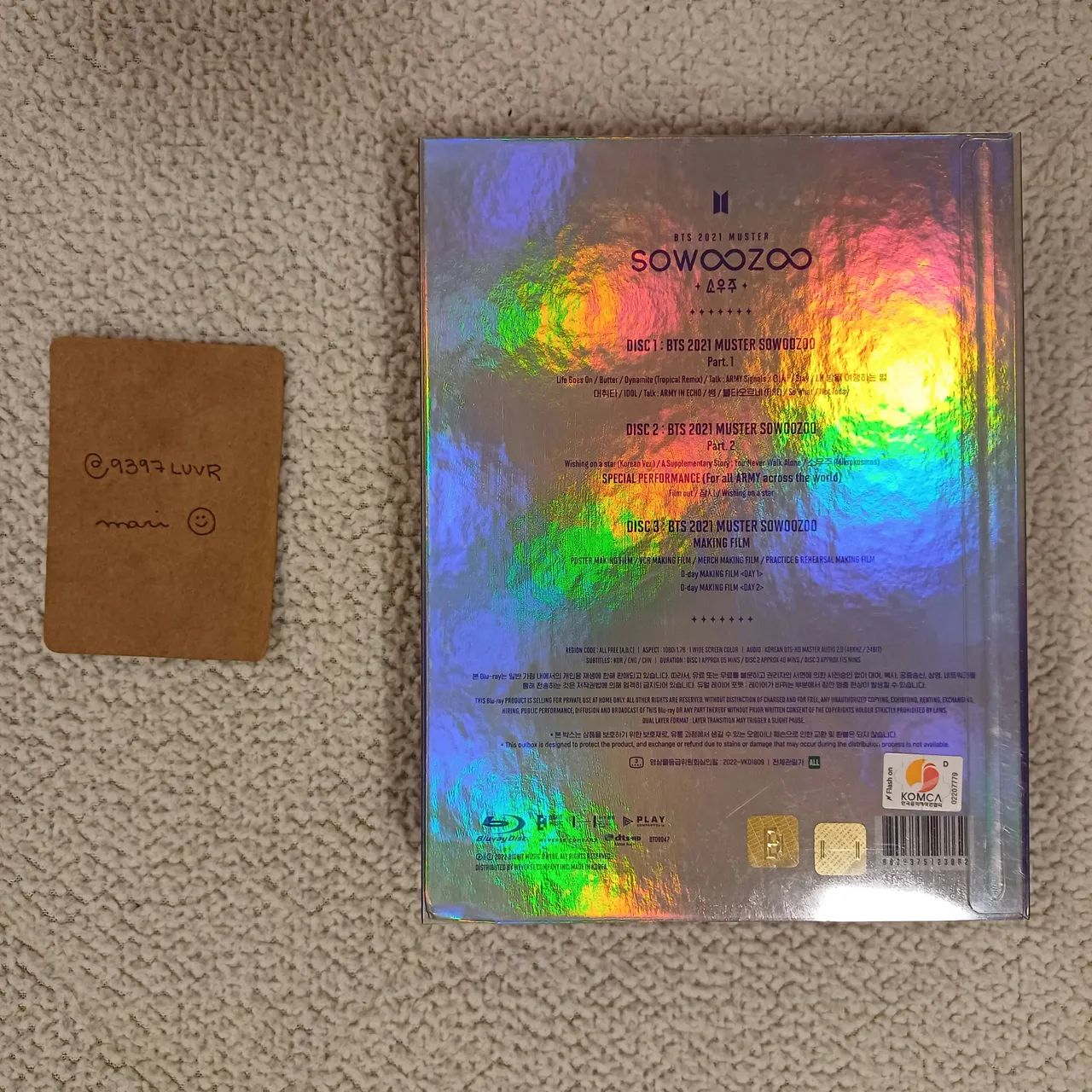 Kpop BTS Bluray SOWOZOO com Photocards Jungkook e Yoongi - Foto 2