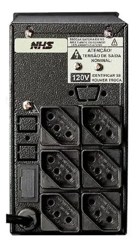 No Break Nhs Mini Iii 700va Entrada E Saída De 120v/220v Preto - Foto 2