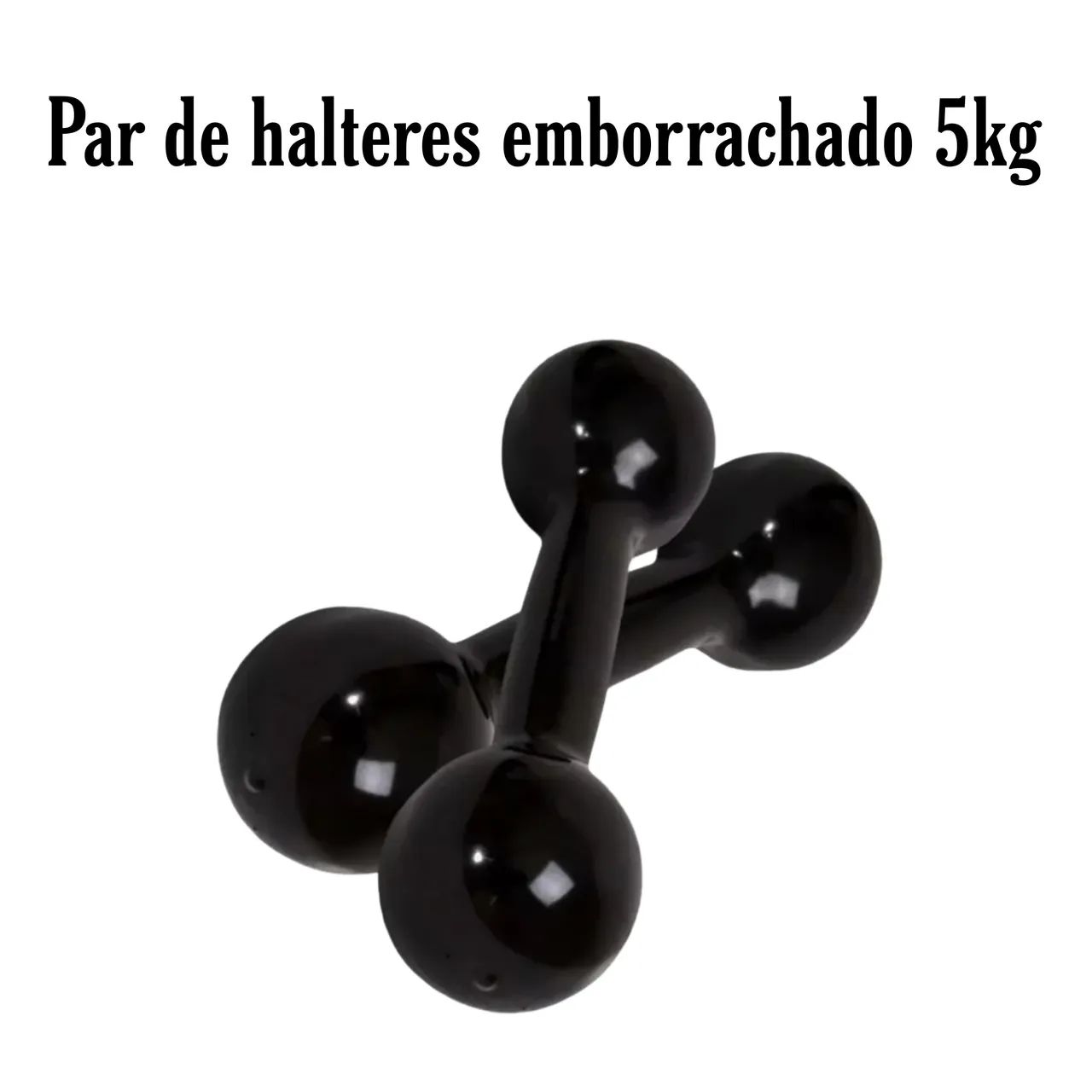 Halteres emborrachado par 5kg P/ Academia treino em casa fitness