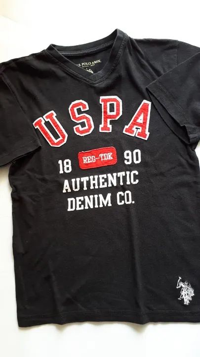 Camiseta Infantil Marca US.Polo Assn. Tam 10/12 -Preta- seminova ótima - Foto 3