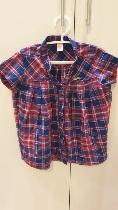 Camisetinha xadrez tamanho 10 Lilica Ripilica 