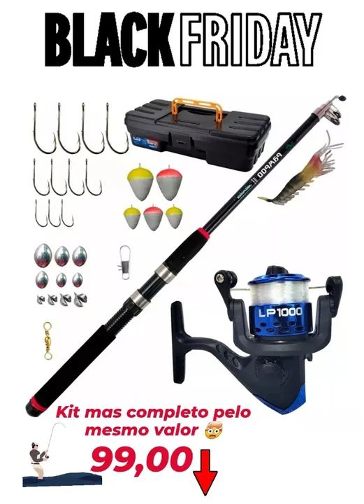 BLACK FRIDAY ( KIT VARA PESCA COMPLETO )