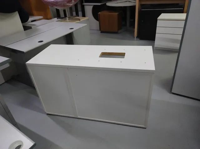 Armário de Escritório Balcão Branco com Gavetas  - Foto 2