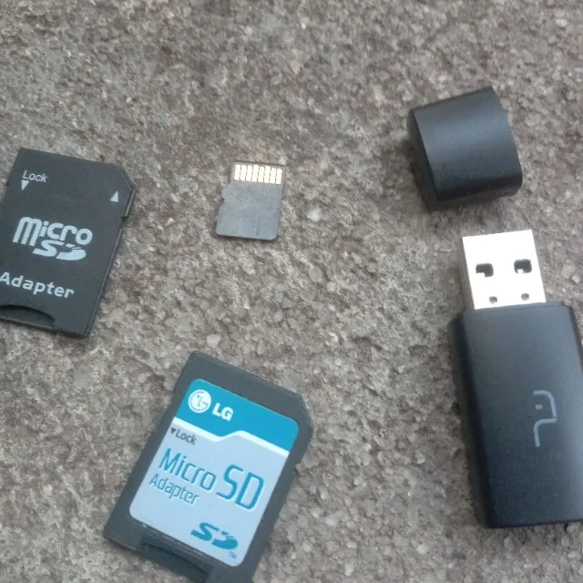 (novo) Cartão micro Sd com adaptador + leitor USB para micro SD