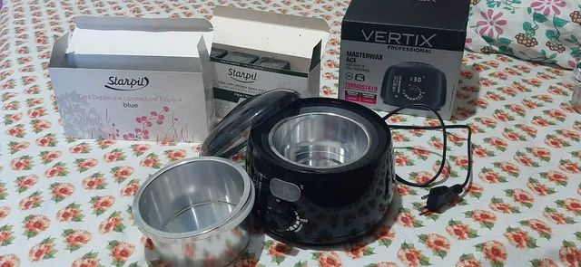 aquecedor de cera profissional 500g vertix- modelo -5701- bivolt + 2pcts de cera - Foto 2
