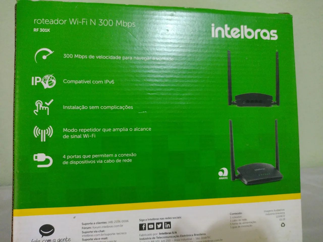 Roteador Wi-Fi Intelbras N 300 Mbps - Foto 2