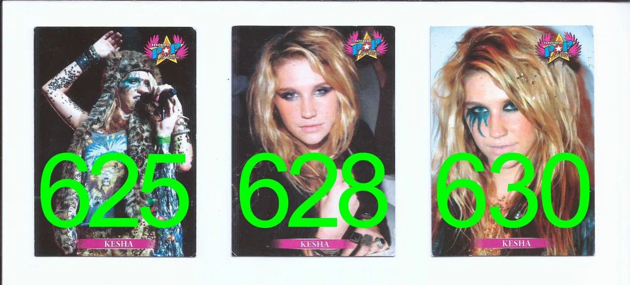 5 Cards Cartas Figurinhas Isa TKM Cine Hevo 84 Kesha Ke$ha Idolos Pop Music - Foto 4