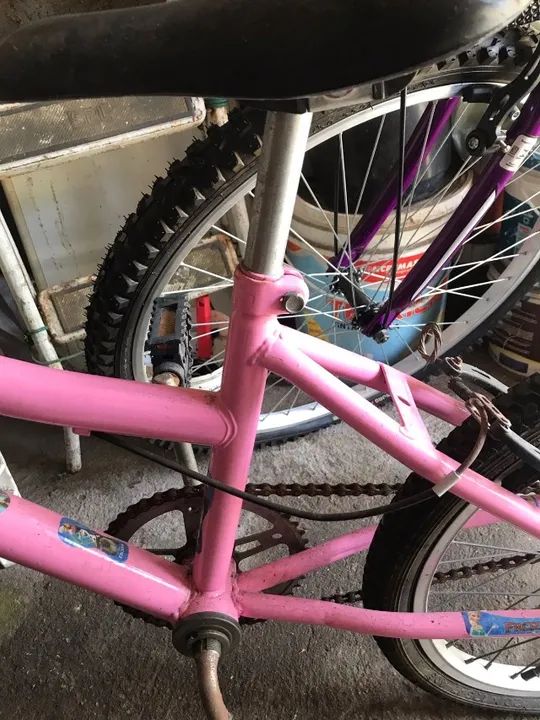 Bicicleta Aro 20 Infantil C Rodas Doll - Route - Rosa - Perfeito Estado - Foto 5