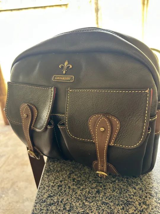 Bolsa de Ombro Black Hold em Couro Marrom - Foto 3