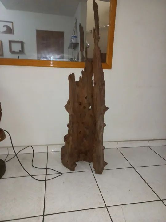 ABAJUR LUMINÁRIA DE MADEIRA  - Foto 5