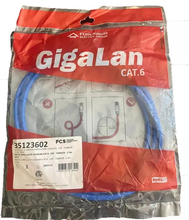 Patch Cord CAT.6 Gigalan Azul Furukawa 
