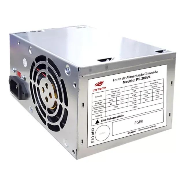 Fonte para Computador 200W Real C3tech Bivolt (nova)