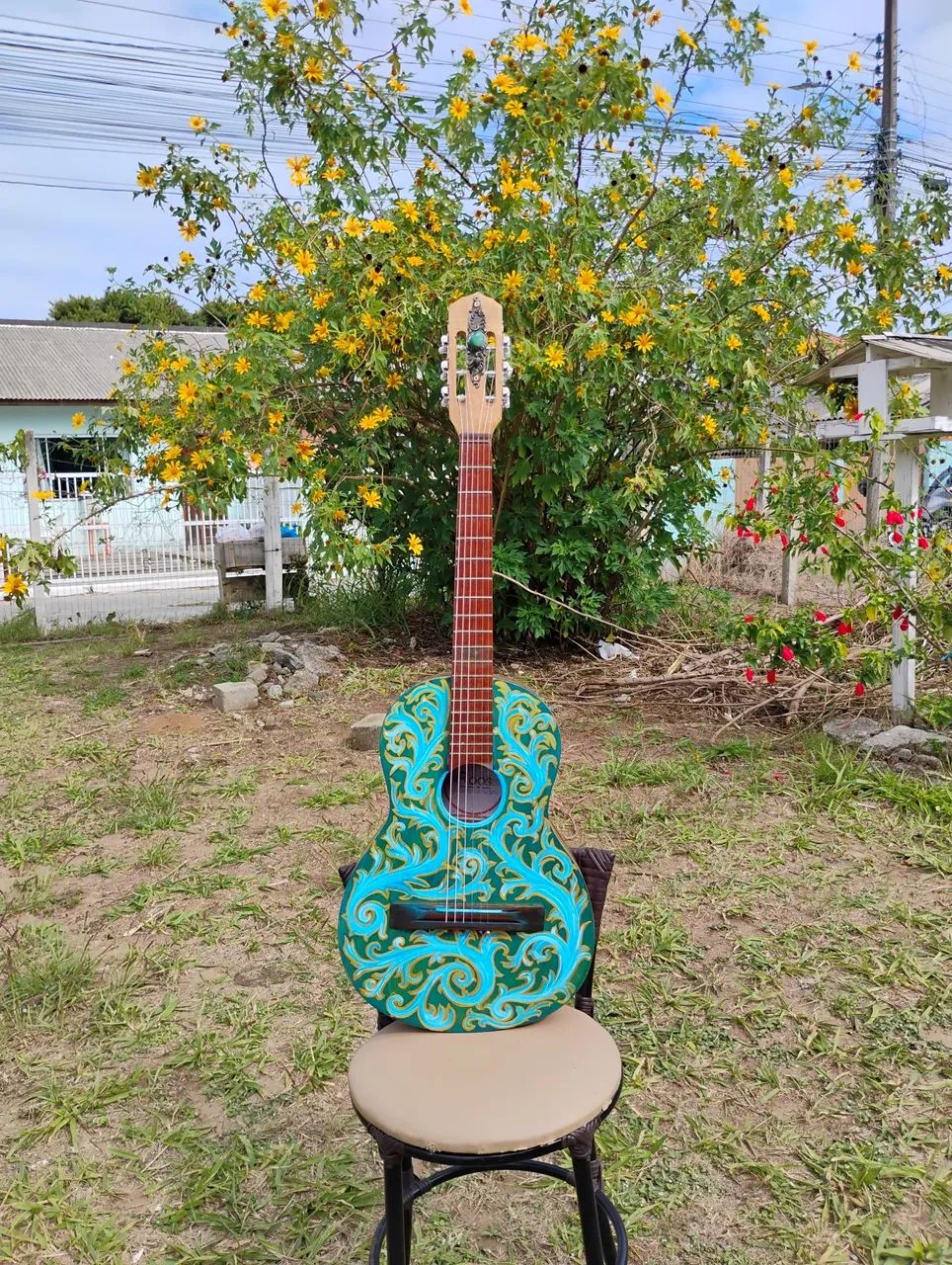 Violão clássico decorado - Foto 2